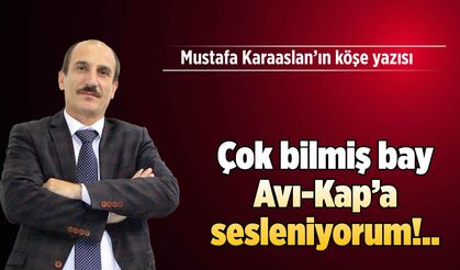 Çok bilmiş bay Avı-Kap’a sesleniyorum!..