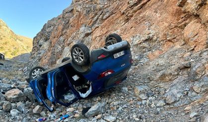 Şarampole yuvarlandı can pazarı yaşandı! Otomobildeki 1’i çocuk 5 kişi yaralandı