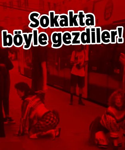 Herkesi şoke eden görüntü! Böyle gezdiler