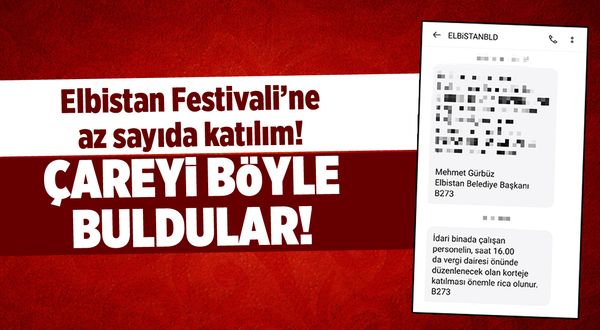 Elbistan Festivali'ne az sayıda katılım! Çareyi böyle buldular