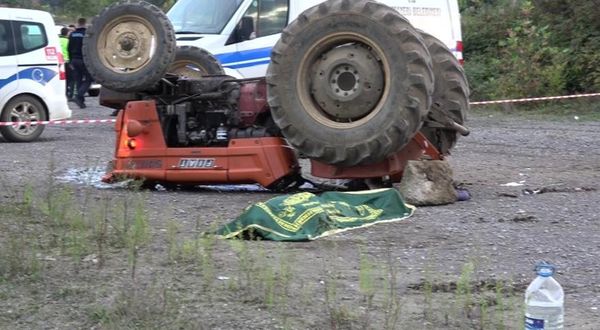 Düzce'de takla atan traktörde 1 kişi öldü, 1 kişi yaralandı