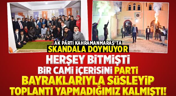 AK Parti Dulkadiroğlu Gençlik Teşkilatı'ndan camide siyasi toplantı