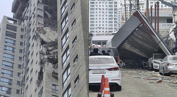 Molozların altında yaşam savaşı | 39 katlı binanın bir kısmı çöktü