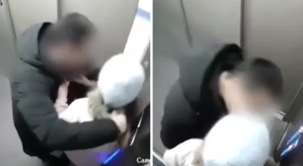 Asansörde 15 yaşındaki kızı zorla öpmeye başladı, babanın kapıyı açması ile kıyamet koptu