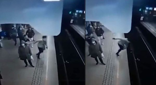 Durup dururken, kadını trenin önüne attı!