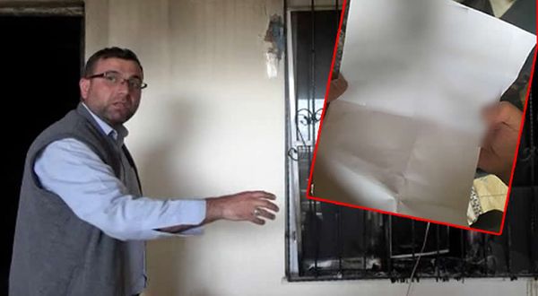 Kahramanmaraş'ta yangın sonrası evine giren ev sahibi tehdit notuyla karşılaştı