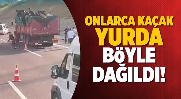 İnfial yaratan video: Bir kamyon kaçak şehre dağıldı