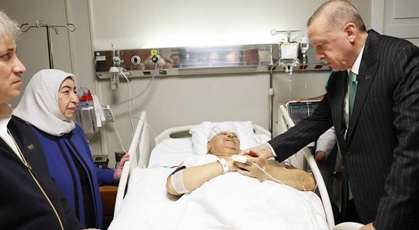 Cumhurbaşkanı Erdoğan'dan Binali Yıldırım'a geçmiş olsun ziyareti