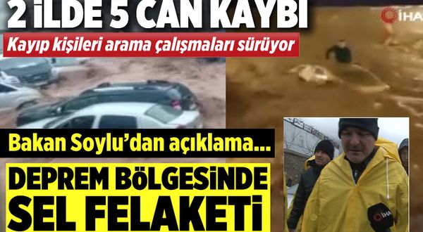 Adıyaman ve Şanlıurfa'da sel felaketi: 5 can kaybı! Bakan Soylu'dan açıklama