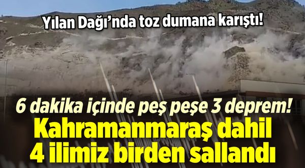 Kayseri'de peş peşe 3 deprem birden! Kahramanmaraş bile sallandı