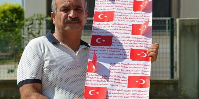 Böylesini ancak Türkler yapabilirdi! 6 bin mısralık şiiri, 200 metre uzunluğundaki kağıda yazdı