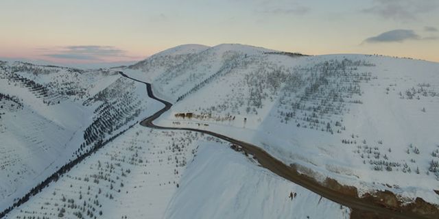 Kahramanmaraş’ta kartpostallık kar manzarası havadan böyle görüntülendi