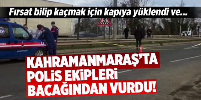 Kahramanmaraş'ta cezaevine götürülürken kaçmaya çalışan mahkum, bacağından vuruldu