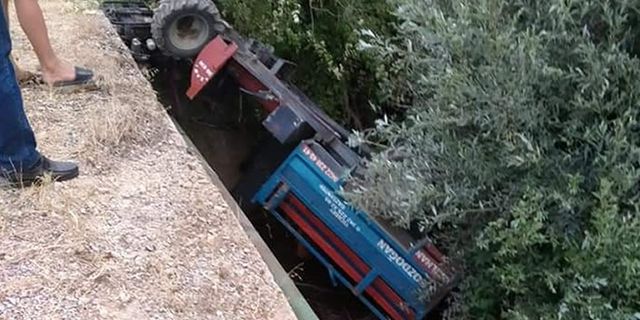 Kahramanmaraş'ta traktör köprüden uçtu: Karı-Koca yaralı