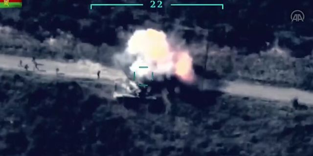 Azerbaycan füzeleri, Ermenistan tankını böyle havaya uçurdu!