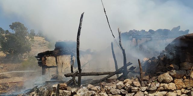 Kahramanmaraş’taki bir köy evinde korkutan yangın!