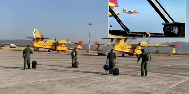İspanyol ve Hırvat pilotlar Türkiye'de: İşte yangınla mücadelede ilk görüntüler