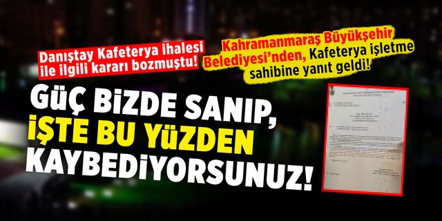 Kahramanmaraş Büyükşehir Belediyesi Danıştay'ın kararını yok mu sayıyor?