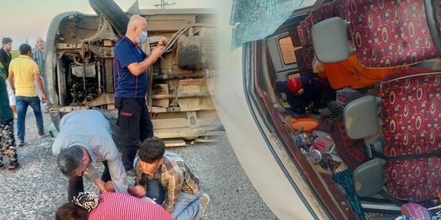Kahramanmaraş'ta işçileri taşıyan minibüs devrildi: 1 ölü, 15 yaralı