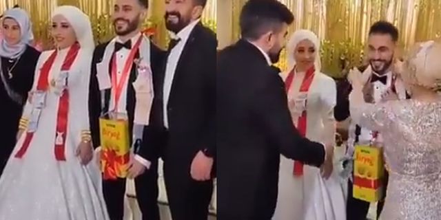 Düğünlerde yeni moda: Altın takamayan vatandaş ayçiçek yağı taktı