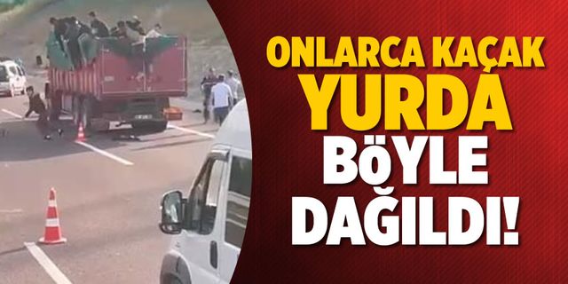 İnfial yaratan video: Bir kamyon kaçak şehre dağıldı