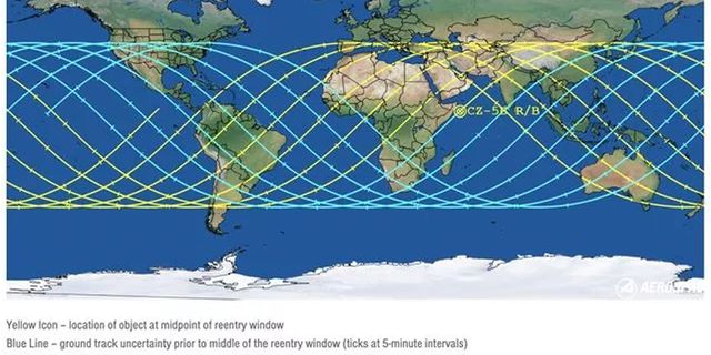 Çin'den fırlatılan 23 tonluk roket gövdesi Dünya'ya düşecek