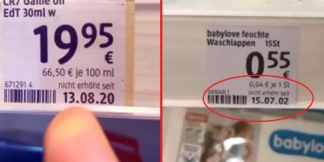 Almanya'da bir markette çekilen video viral oldu! 21 yıldır zam gelmeyen ürün bile var