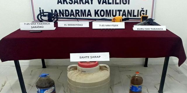 Sahte alkol üreten baba ve 2 oğlu yakalandı