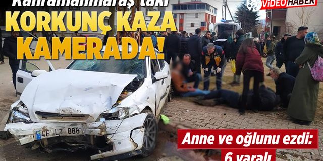 Kahramanmaraş'ta korkunç kaza! Otomobil anne ve oğlunu ezdi: 6 yaralı