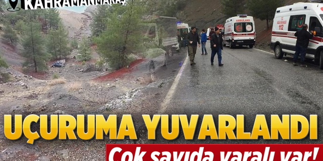 Kahramanmaraş'ta otomobil uçuruma yuvarlandı: 4 yaralı