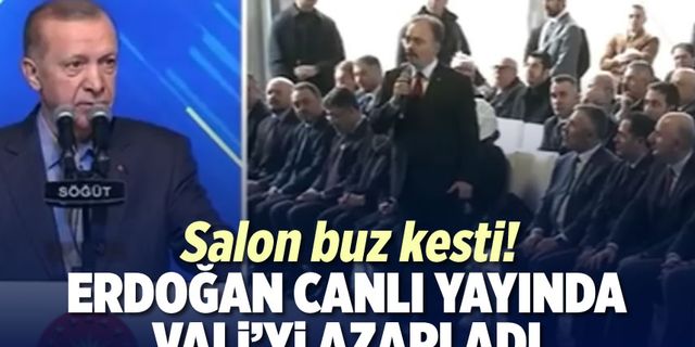 Erdoğan canlı yayın dinlemedi, Vali'ye fırçayı bastı