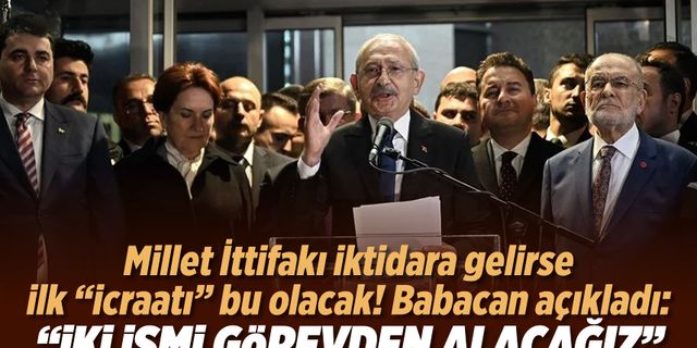 DEVA Partisi lideri Babacan: İki ismi görevden alacağız