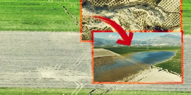 Depremden sonra fay kırığı böyle görüntülendi! “Bataklık gölü olarak nitelendirilen bir göl oluşmuş durumda”
