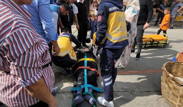 Pazarda alışveriş yapmak isterken hastanelik oldu