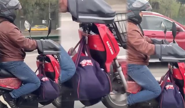 Duyarsızlığın böylesi! Motosikletin önüne bebeğini koyup kilometrelerce ilerledi