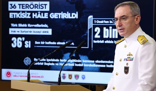 MSB: “Irak ve Suriye’nin kuzeyi dahil son bir haftada 36 terörist etkisiz hale getirilmiştir”