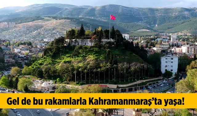 Gel de bu rakamlarla Kahramanmaraş'ta yaşa!