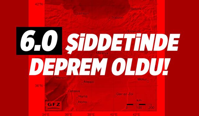 Malatya 6.0 büyüklüğünde depremle sarsıldı!