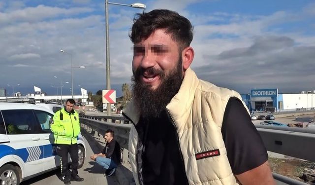 Polisin lastiklerine ateş ederek durdurabildiği trafik canavarının savunması ''pes'' dedirtti