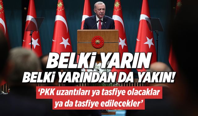 Cumhurbaşkanı Erdoğan: 'PKK uzantıları ya tasfiye olacaklar ya da tasfiye edilecekler'