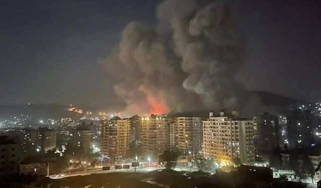 Suriye’de yaşanan patlamalar ve yükselen alevler Mardin’den görüntülendi