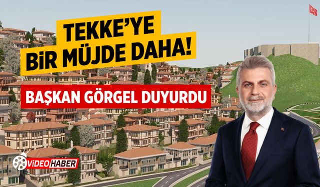 Tekke’ye bir müjde daha! Başkan Görgel duyurdu...