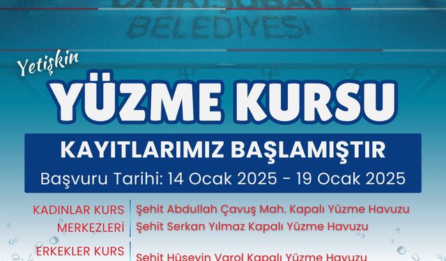 Onikişubat Belediyesi bu kez yetişkinler için yüzme kursu başlattı