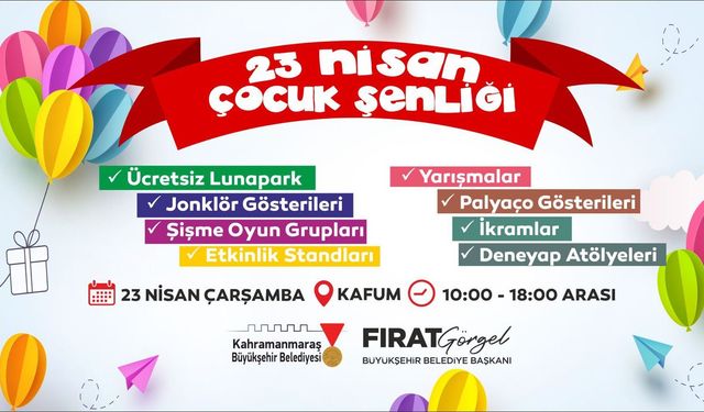 Haydi Çocuklar, Büyükşehir’in 23 Nisan Şenliği Sizi Bekliyor