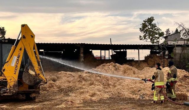 Kahramanmaraş'ta samanlıkta yangın!
