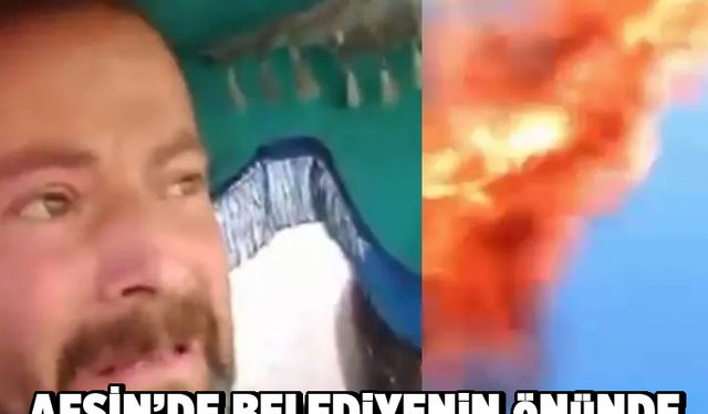 Afşin’de Belediyenin önünde kendini Yakan 5 çocuk babası ağır yaralı