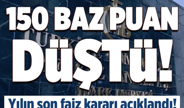 Merkez Bankası faizi yüzde 38’e indirdi