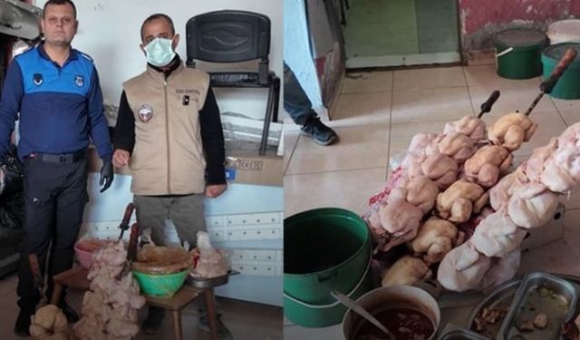 Zabıta ekiplerinin ‘Leş kokusu var’ dediği dönercide mide bulandıran görüntü