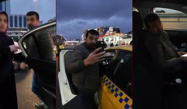 40 dakika taksi beklediler, sonunda araçtan indirildiler