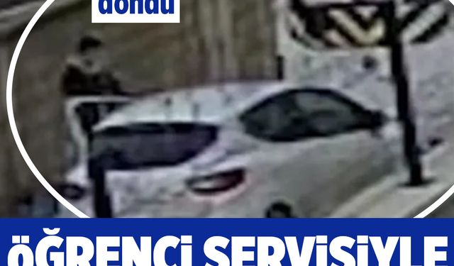Öğrenci servisiyle otomobil çarpıştı, sokak ring alanına döndü